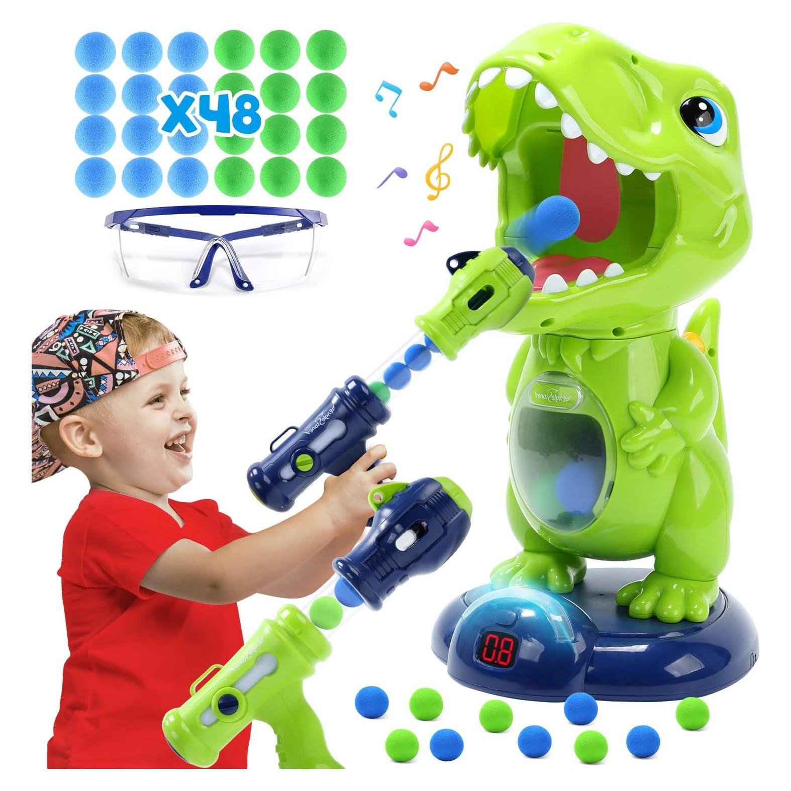 Juego de Tiro Dinosaurio EagleStone con 2 Pistolas y 48 Pelotas