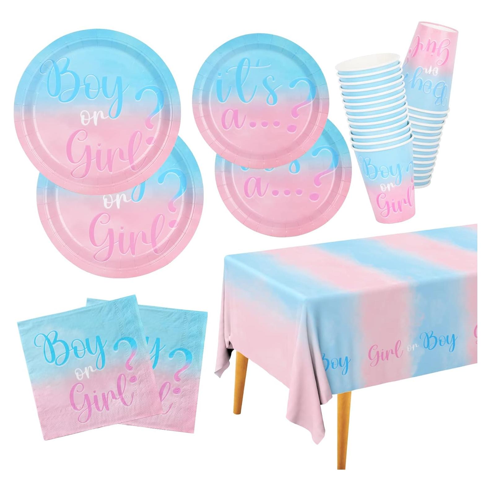 Suministros Baby Shower Gatherfun Revelación de Género 25 Pzs