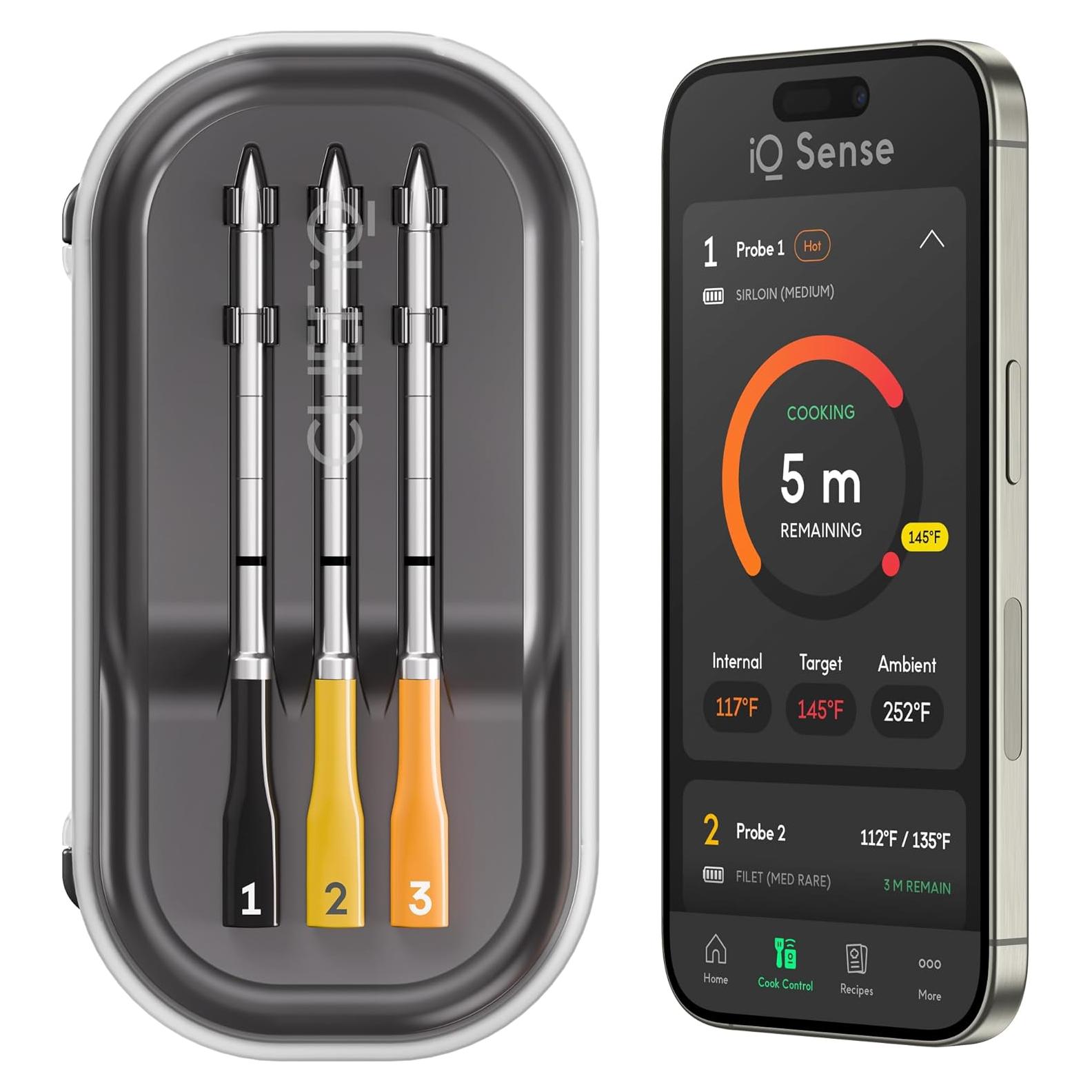 Termómetro de Carne Inalámbrico CHEF iQ Sense 3 Probes