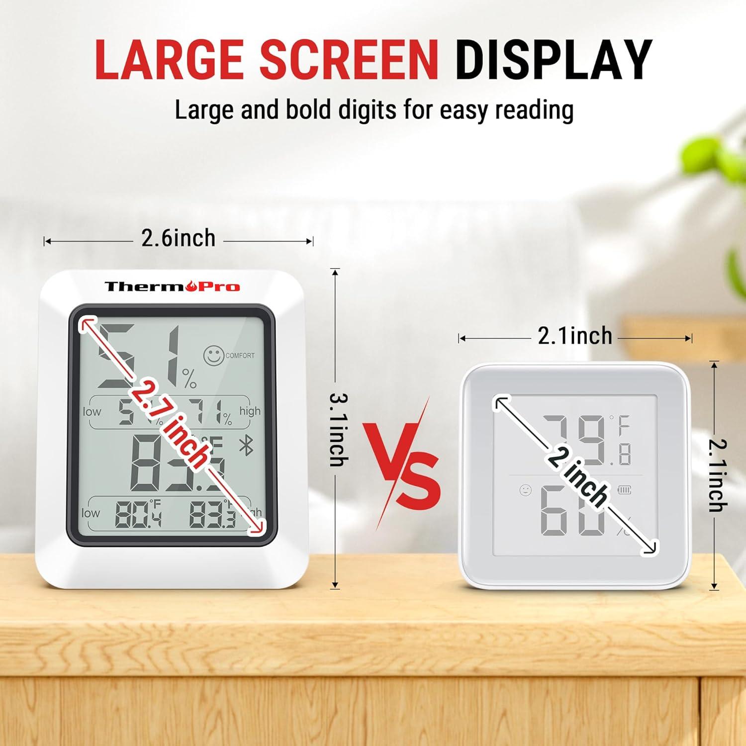 Termómetro Higrómetro ThermoPro TP350 Bluetooth Interior