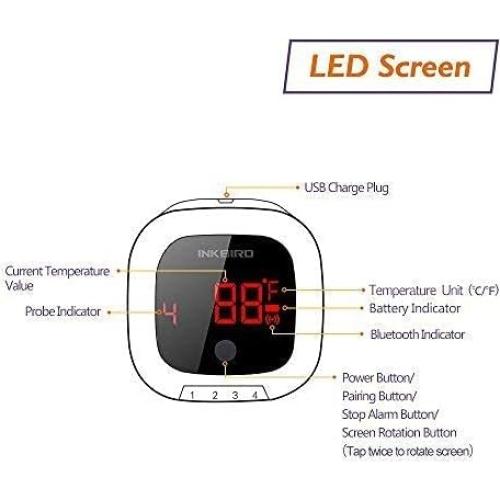 Termómetro Digital Inalámbrico Inkbird IBT-4XS 4 Probetas