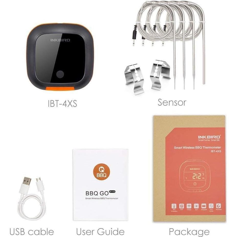 Termómetro Digital Inalámbrico Inkbird IBT-4XS 4 Probetas