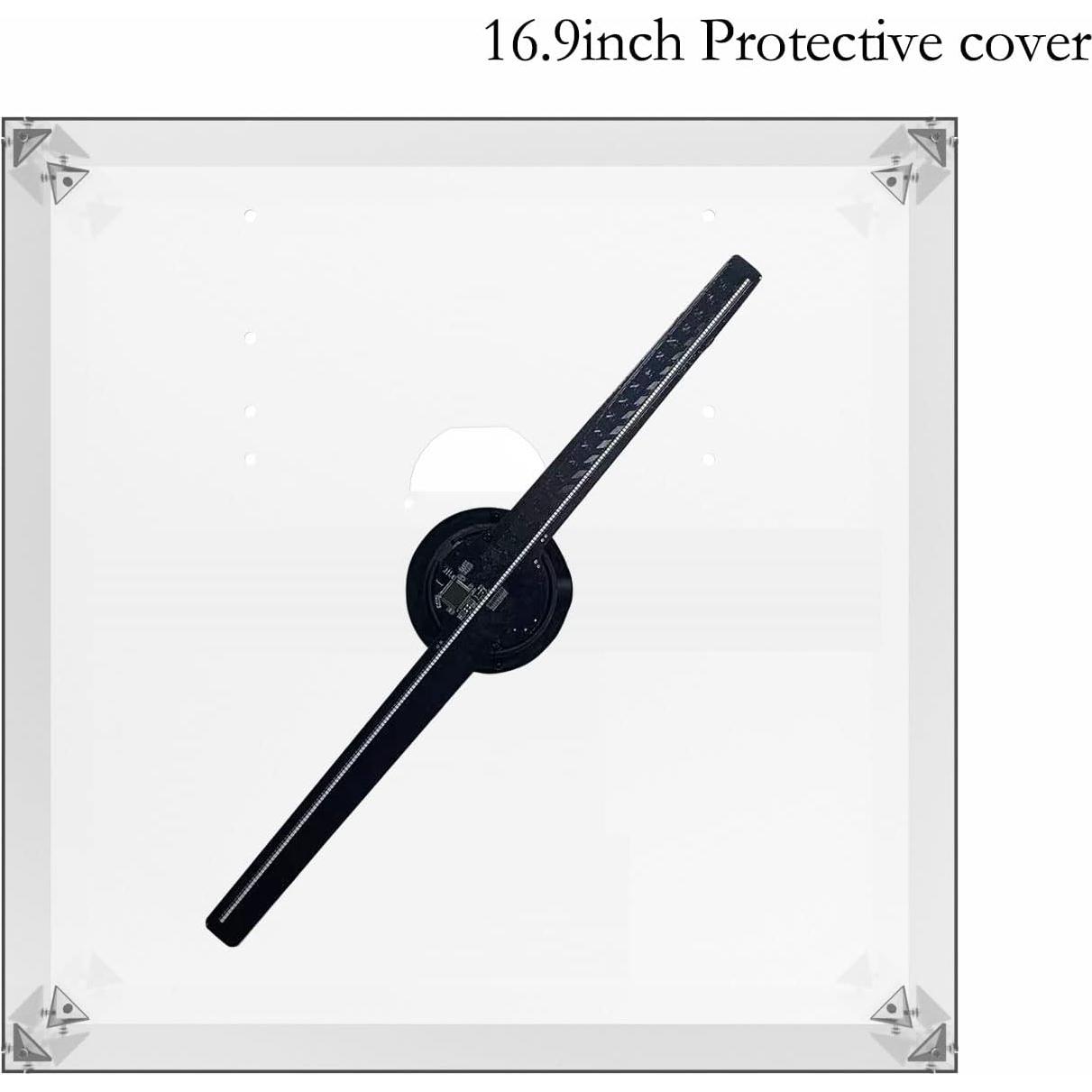 Cubierta de Ventilador Holográfico 3D MAGIXUN 58 cm Transparente