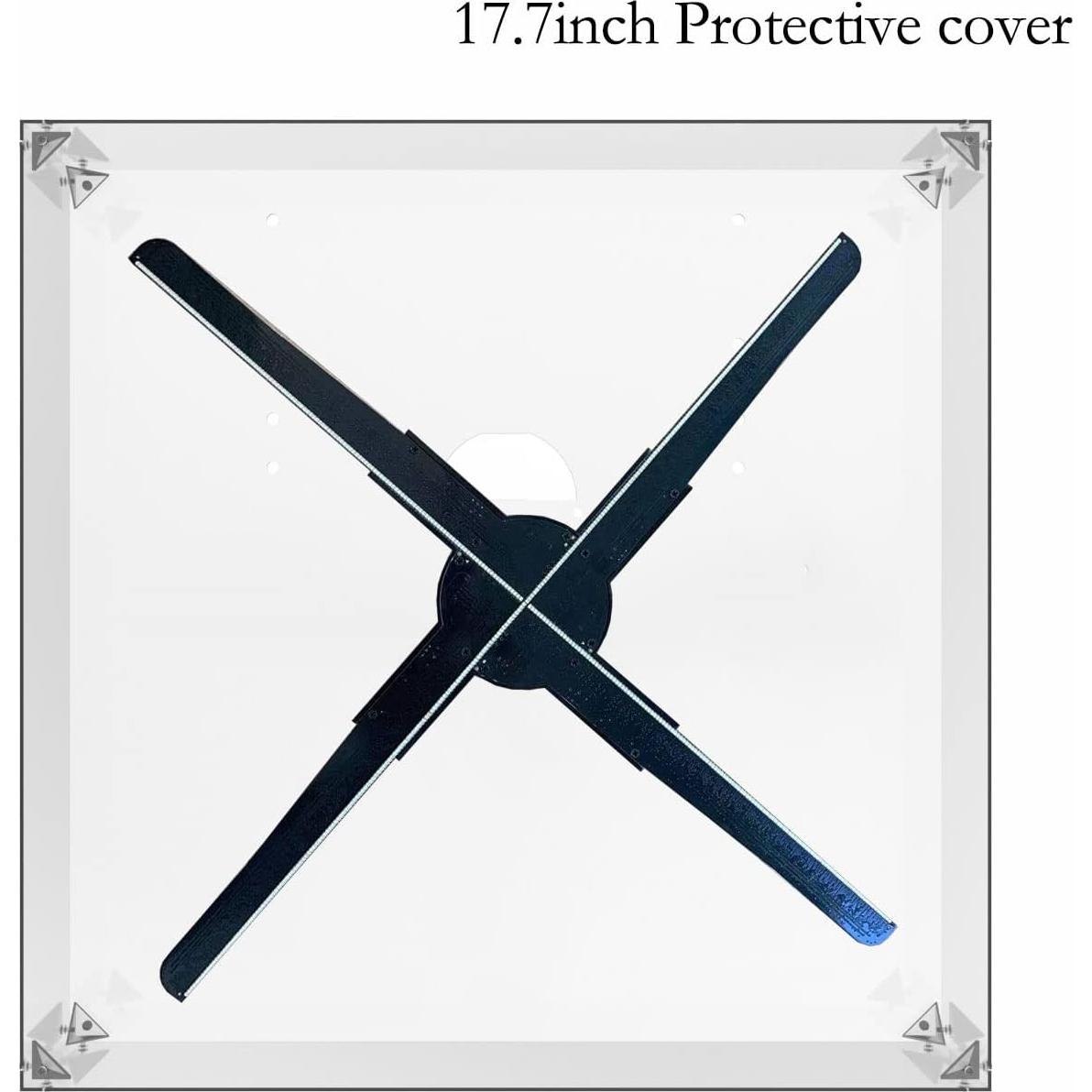 Cubierta de Ventilador Holográfico 3D MAGIXUN 58 cm Transparente