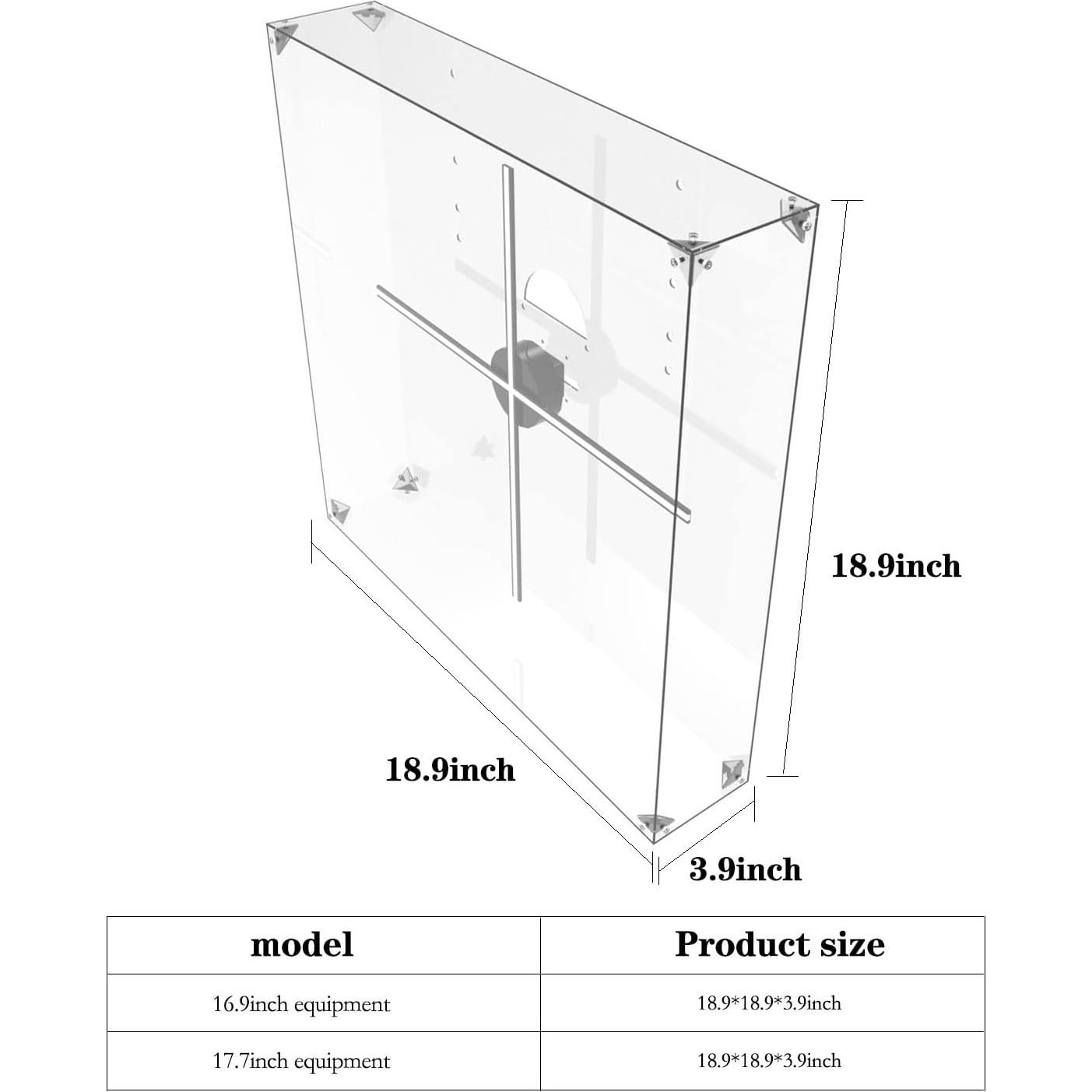 Cubierta de Ventilador Holográfico 3D MAGIXUN 58 cm Transparente