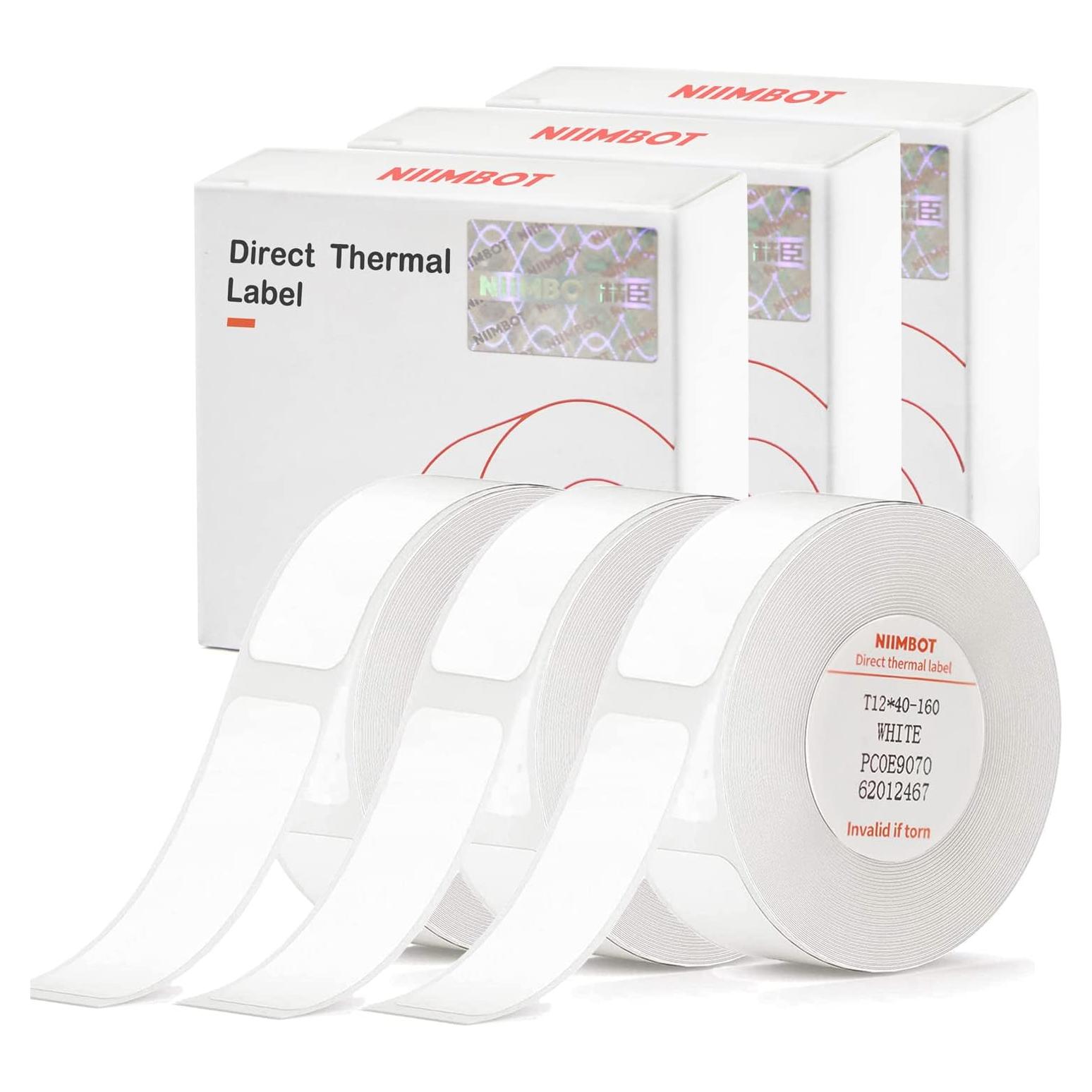 Cinta de Etiqueta Niimbot D11/D110/D101 3 Rollos 12x40mm