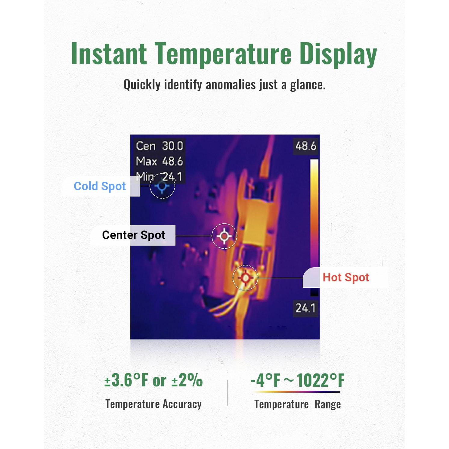 Cámara Térmica HSFTOOLS HF96V 240x240, Infrarroja IP54