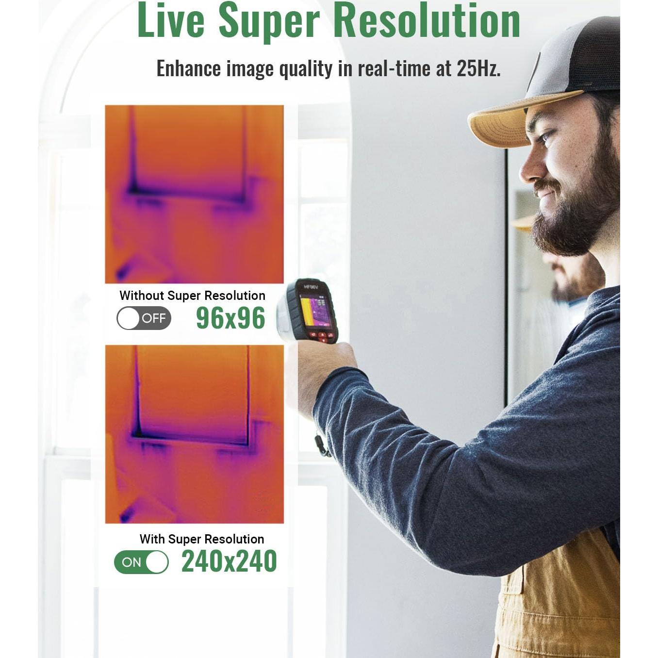 Cámara Térmica HSFTOOLS HF96V 240x240, Infrarroja IP54