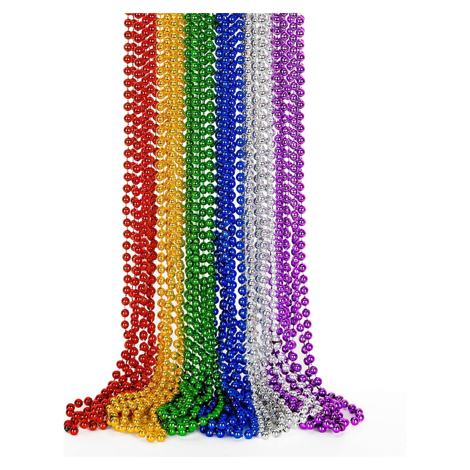 Collares de cuentas metálicas 12PCS Mardi Gras 83,82 cm