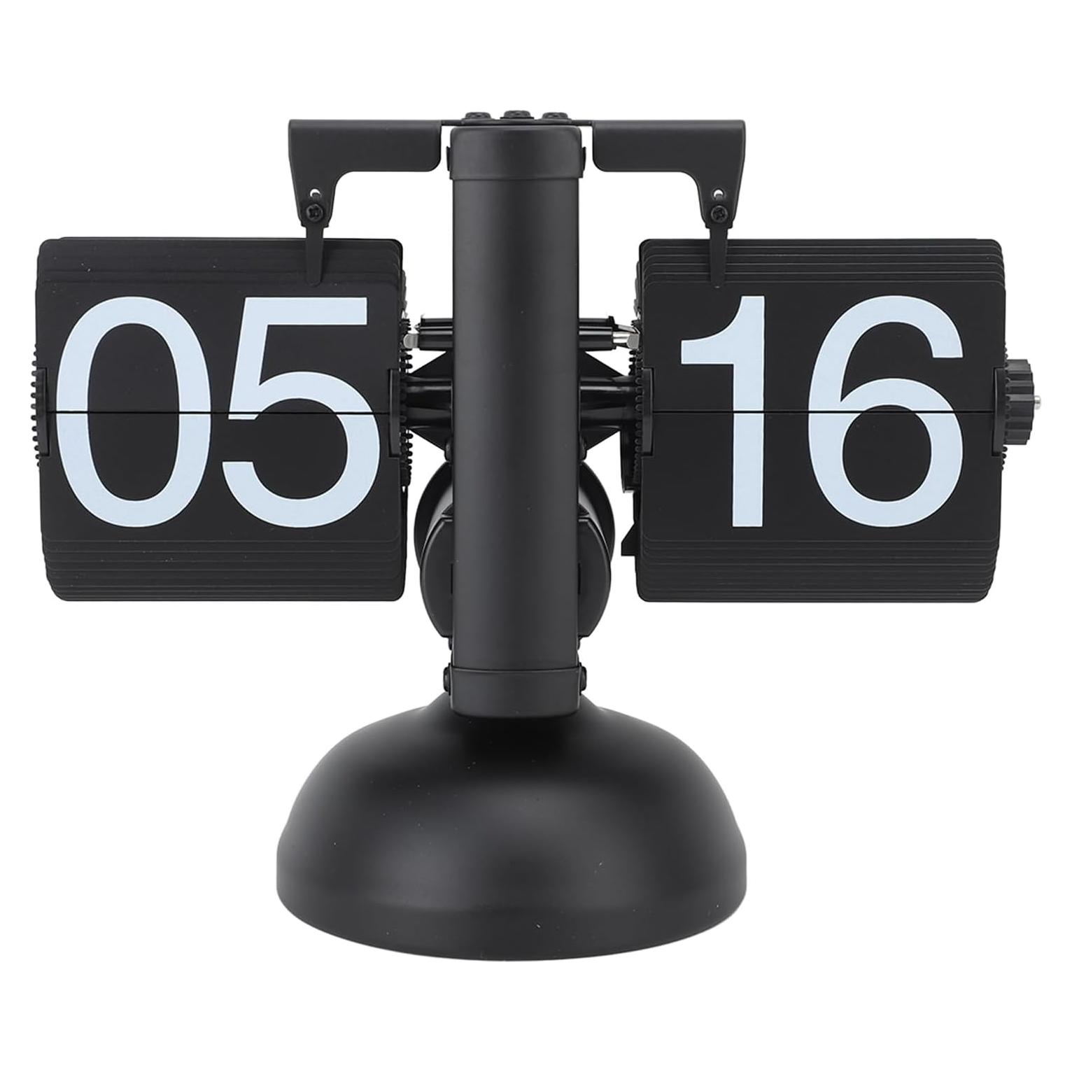 Reloj Digital Retro de Volteo Bewinner, Acero Inoxidable, Negro