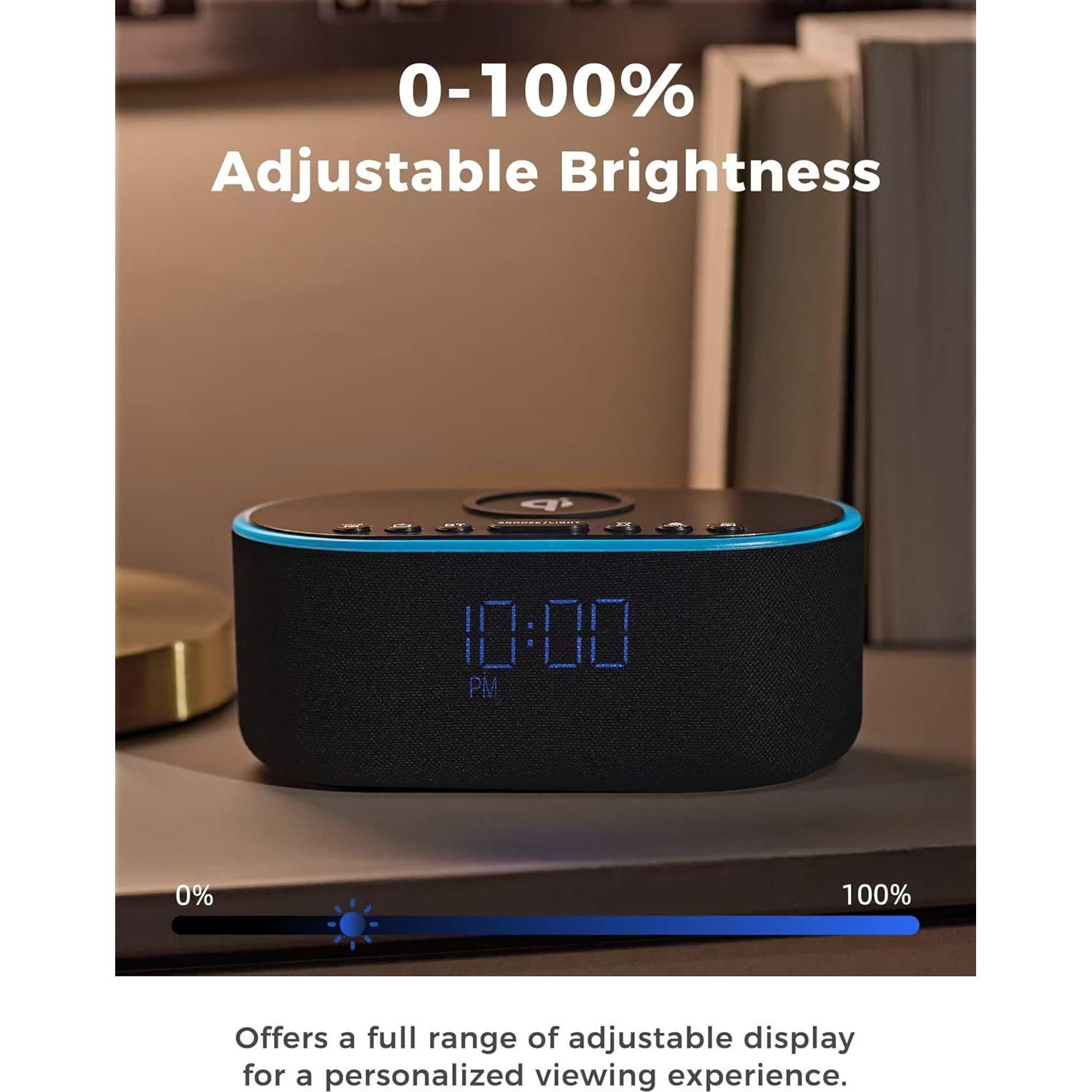 Reloj Despertador Inalámbrico Odokee con Carga Qi y Bluetooth