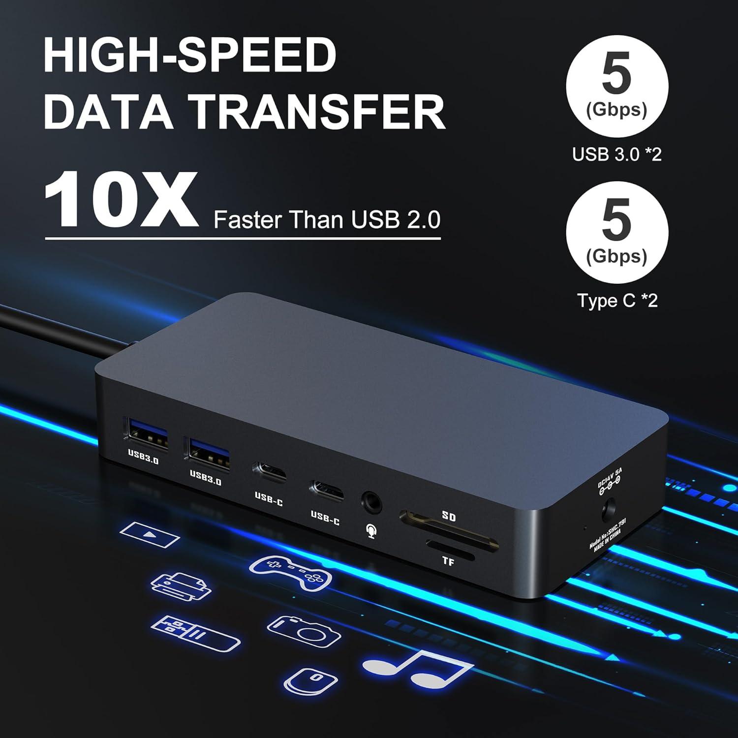 Estación de Acoplamiento Microsoft Surface 12 en 1 HDMI VGA