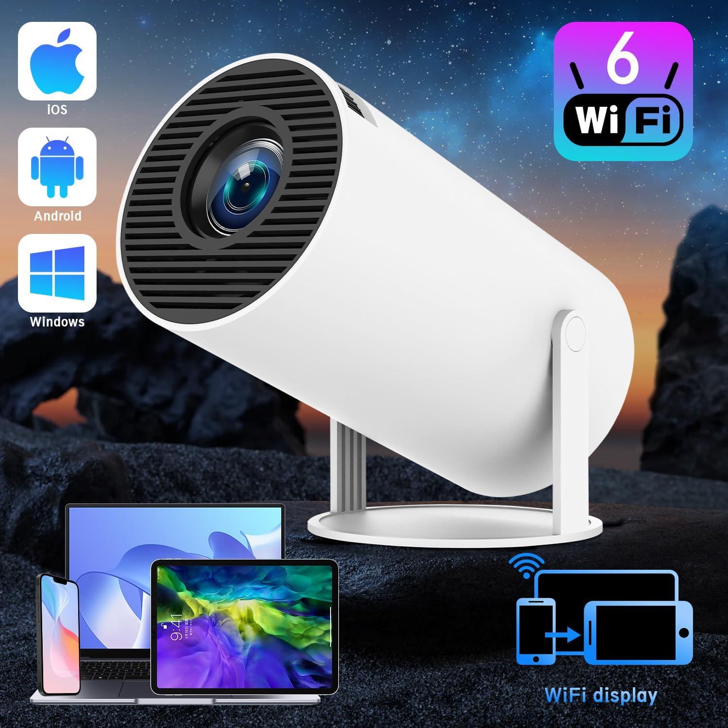 Proyector Portátil Chicdaze HY300 PRO 4K 1080P WiFi 6