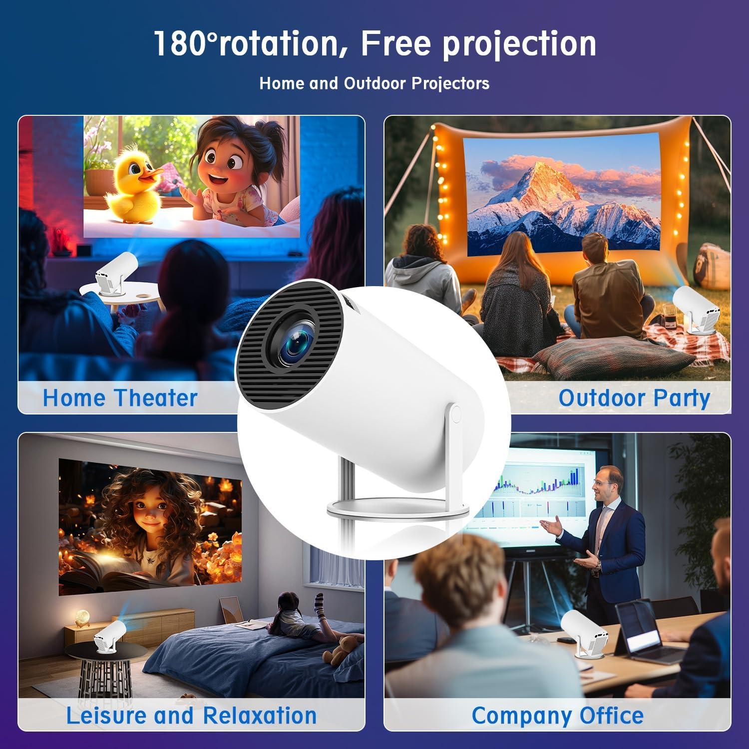 Proyector Portátil Chicdaze HY300 PRO 4K 1080P WiFi 6