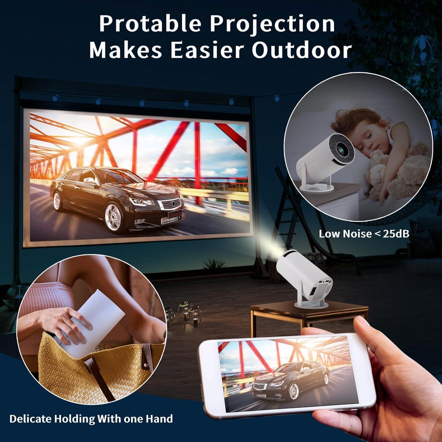 Mini Proyector Astarama 4K 200 ANSI WiFi Bluetooth 180°