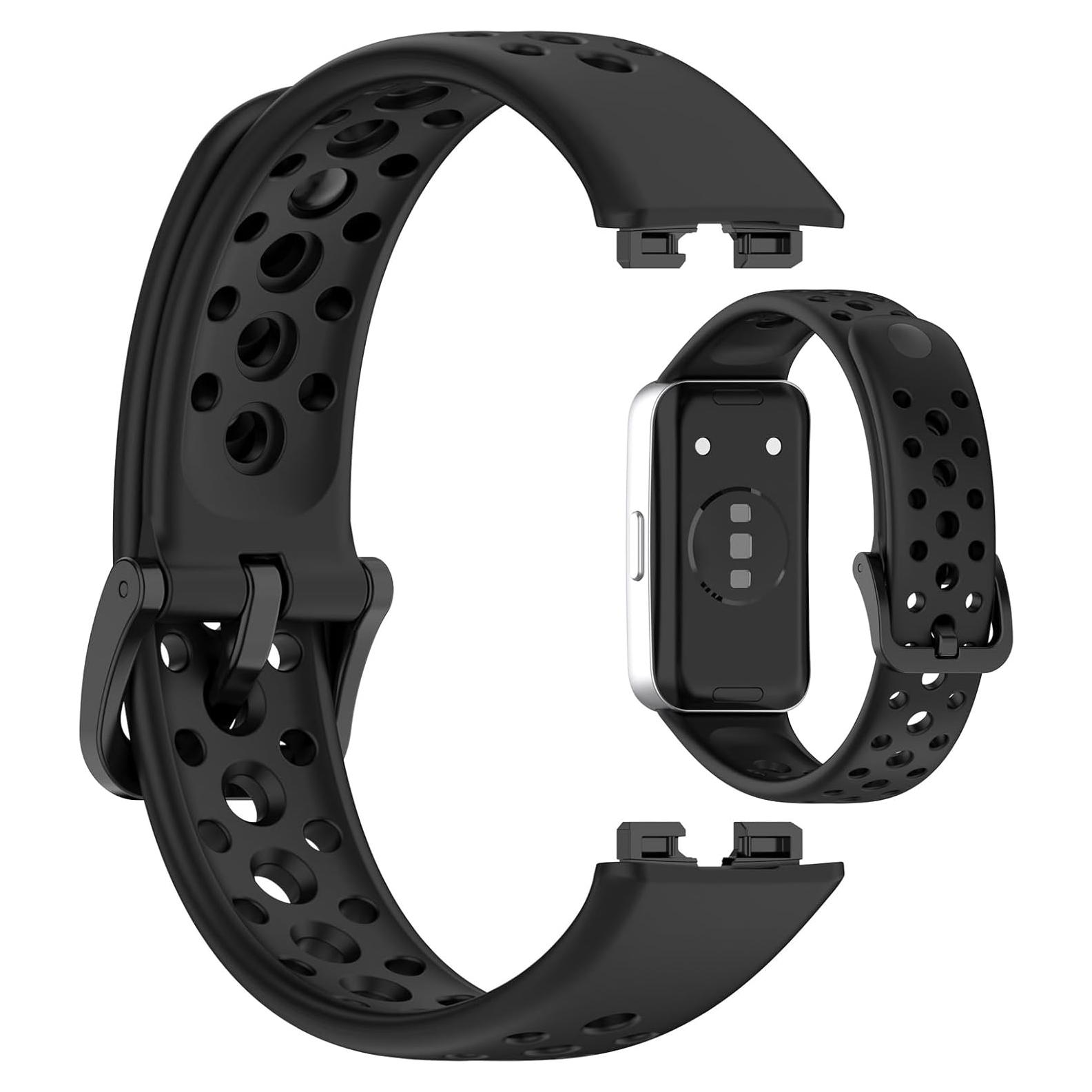 Correa de Silicona LOKEKE para Huawei Band 10/9/8 - Negro