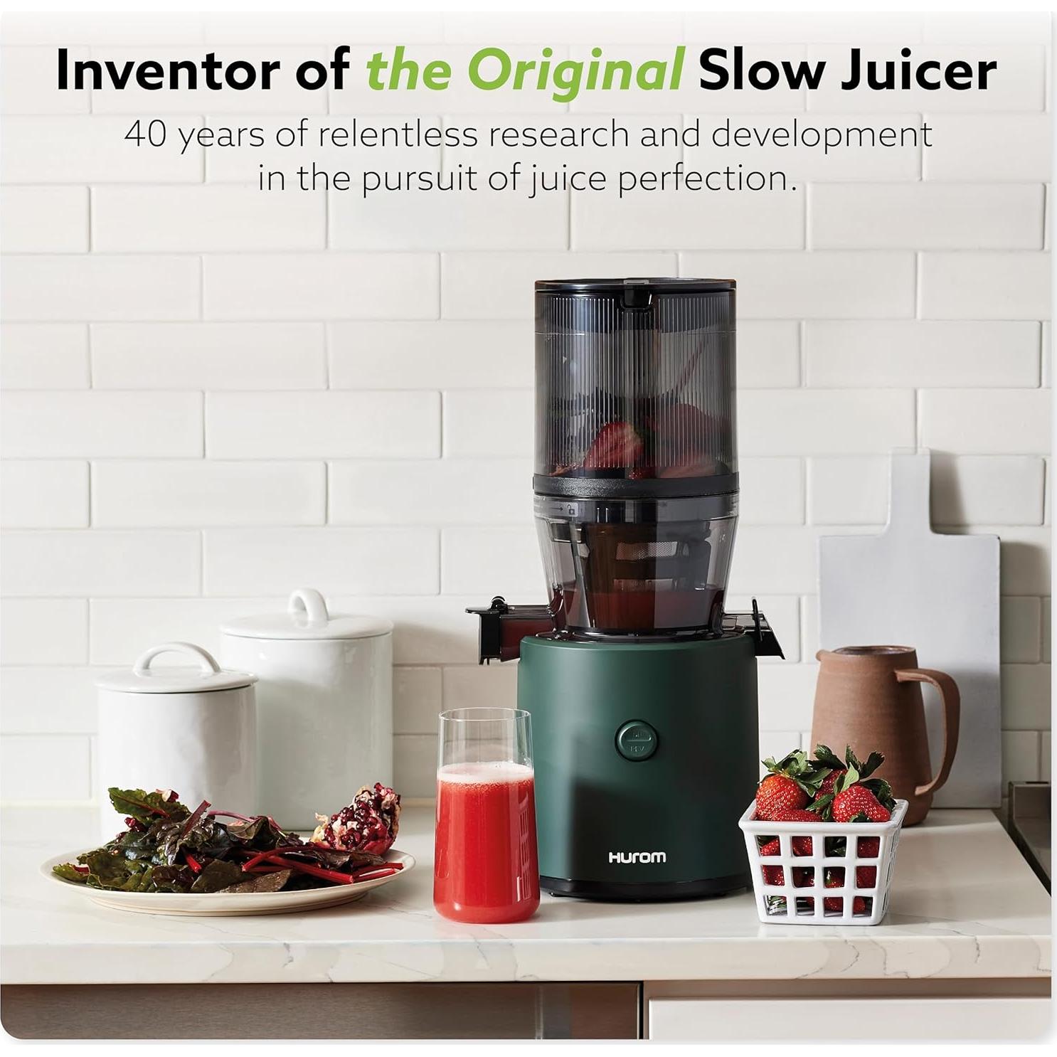 Exprimidor Lento Hurom H320 Verde Oscuro 500ml Auto-Alimentado