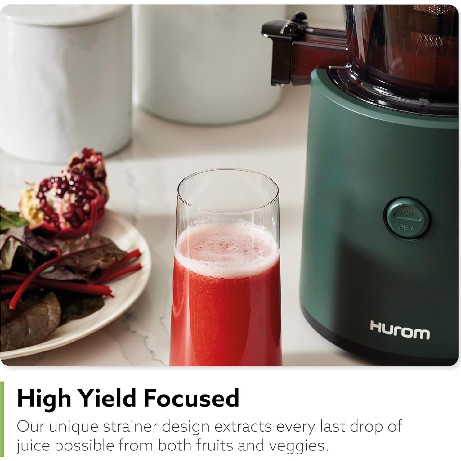 Exprimidor Lento Hurom H320 Verde Oscuro 500ml Auto-Alimentado