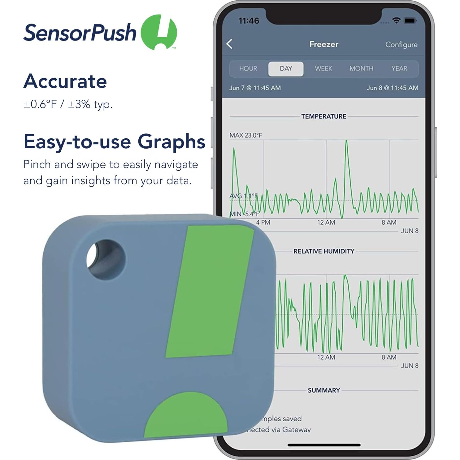 Sensor de Temperatura y Humedad SensorPush HT1 - Bluetooth