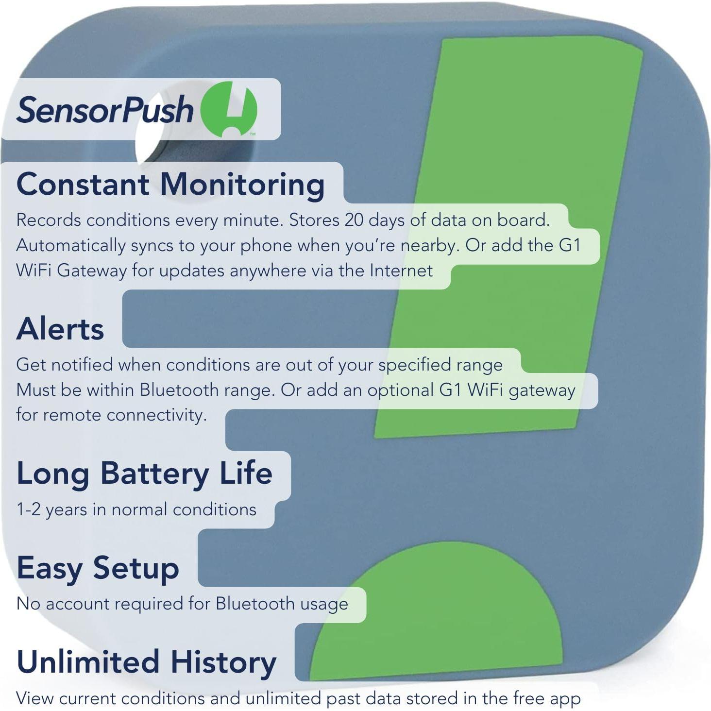 Sensor de Temperatura y Humedad SensorPush HT1 - Bluetooth