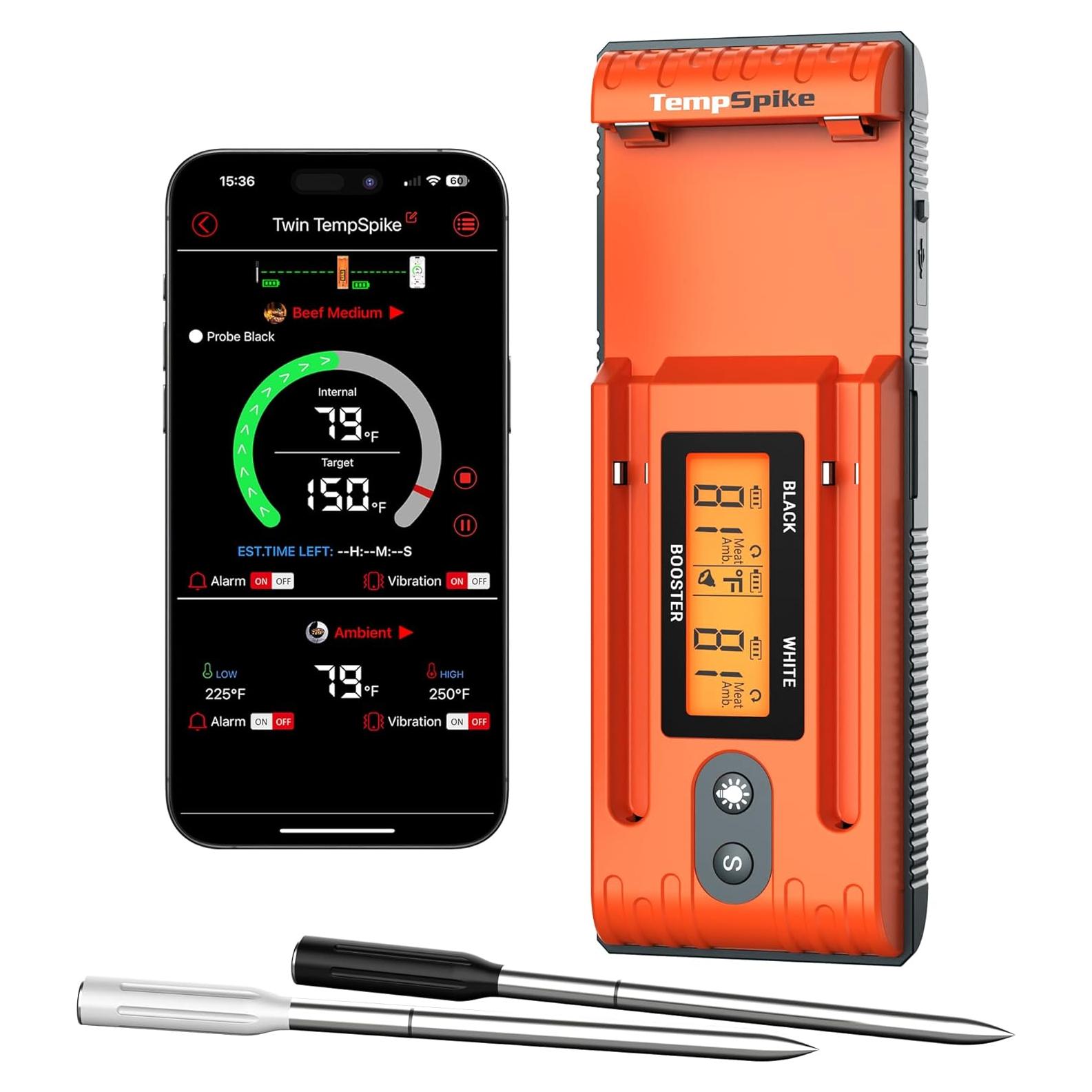 Termómetro de Carne Inalámbrico TempSpike Bluetooth 152m