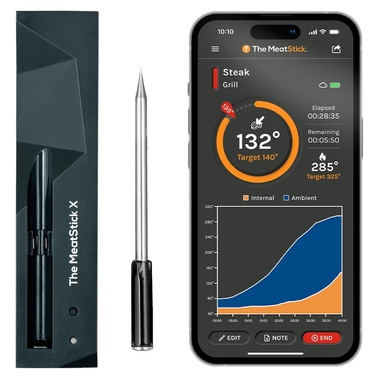 Termómetro de Carne Inalámbrico MeatStick X - Rango 152 m