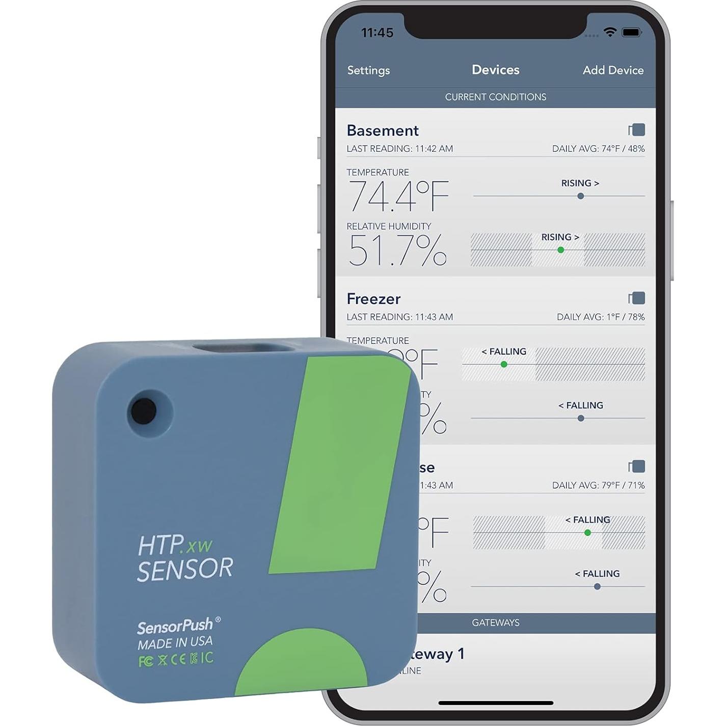 Sensor de Temperatura y Humedad SensorPush HTP.xw Bluetooth