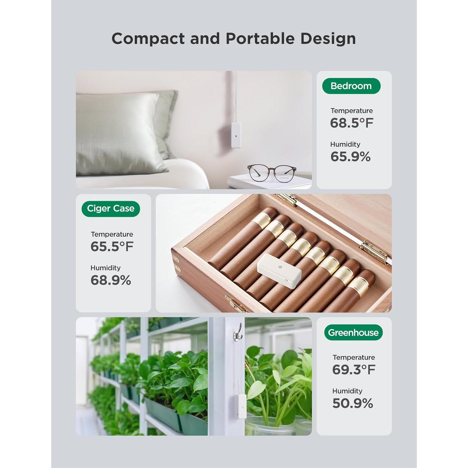 Termómetro Higrómetro Bluetooth GoveeLife H5110 Paquete de 3