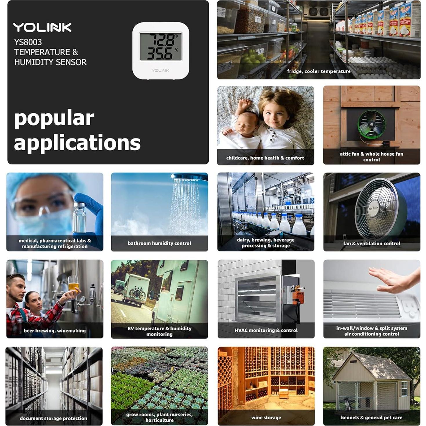 Sensor Inalámbrico de Temperatura y Humedad YoSmart - Paquete de 2