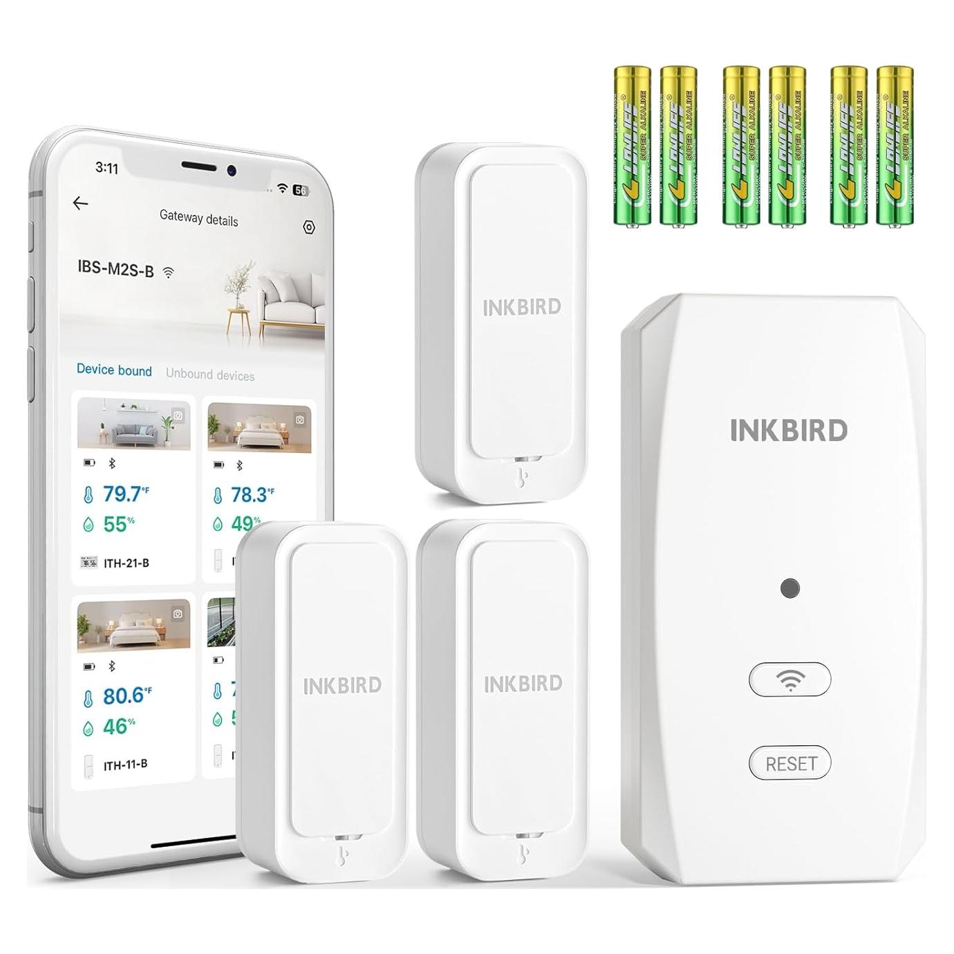 Higrómetro Termómetro WiFi Inkbird con Sensor Suizo 3 Pzs