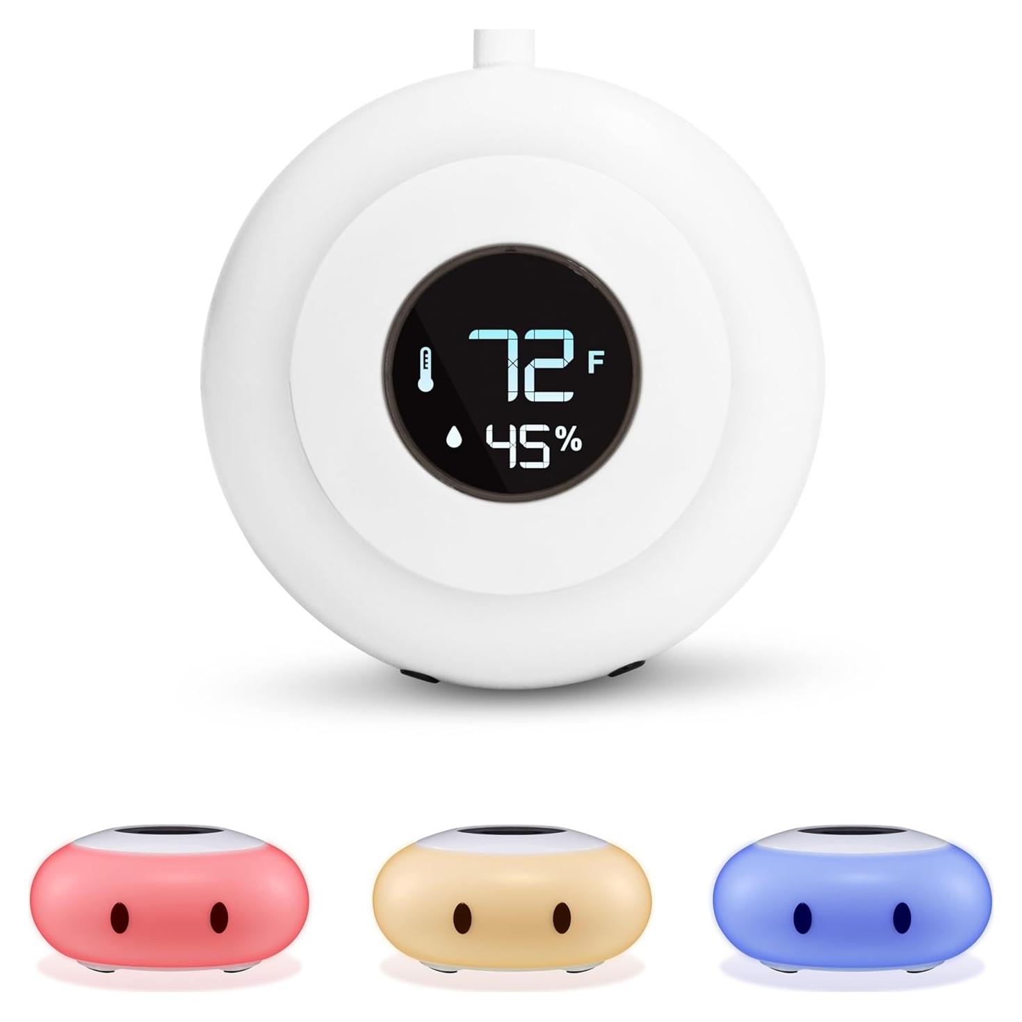 Luz Nocturna Kelvin LittleHippo con Termómetro y Higrómetro