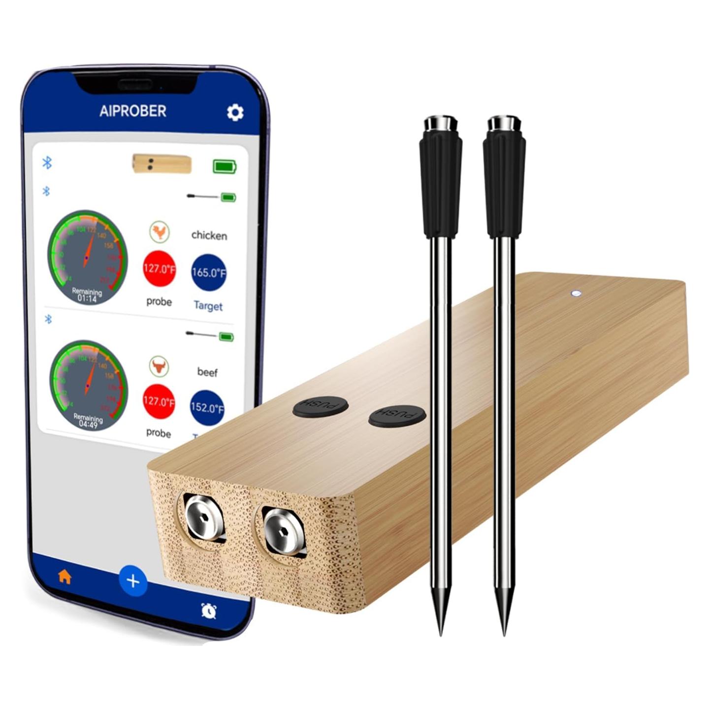 Termómetro Digital Inalámbrico HIODS XION BBQ 2 Probes 100m