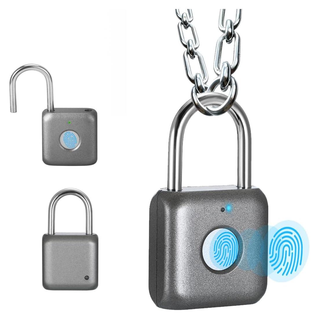 Candado biométrico eLinkSmart YL-P8 gris - 20 huellas