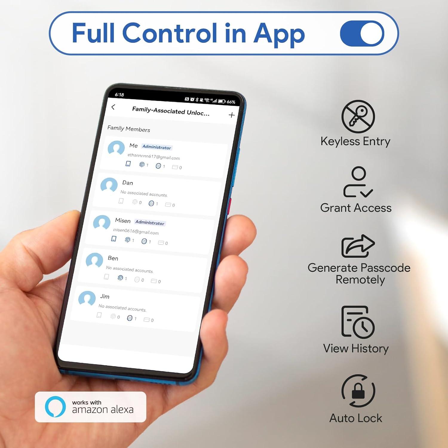 Cerradura Electrónica Biométrica NICE DIGI X1 Sin Llave