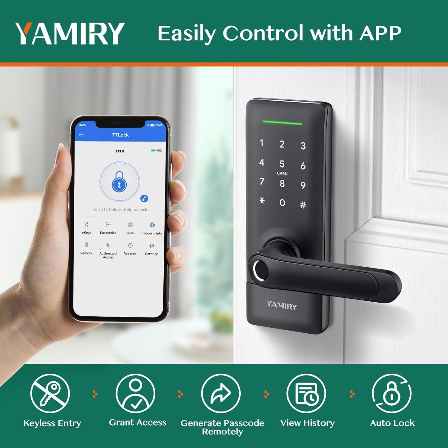 Cerradura Inteligente Yamiry H1B Biométrica Control App