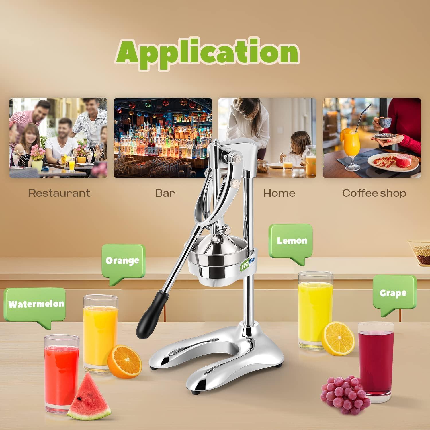 Exprimidor Manual Luzrise de Acero Inoxidable 0.5L para Cítricos