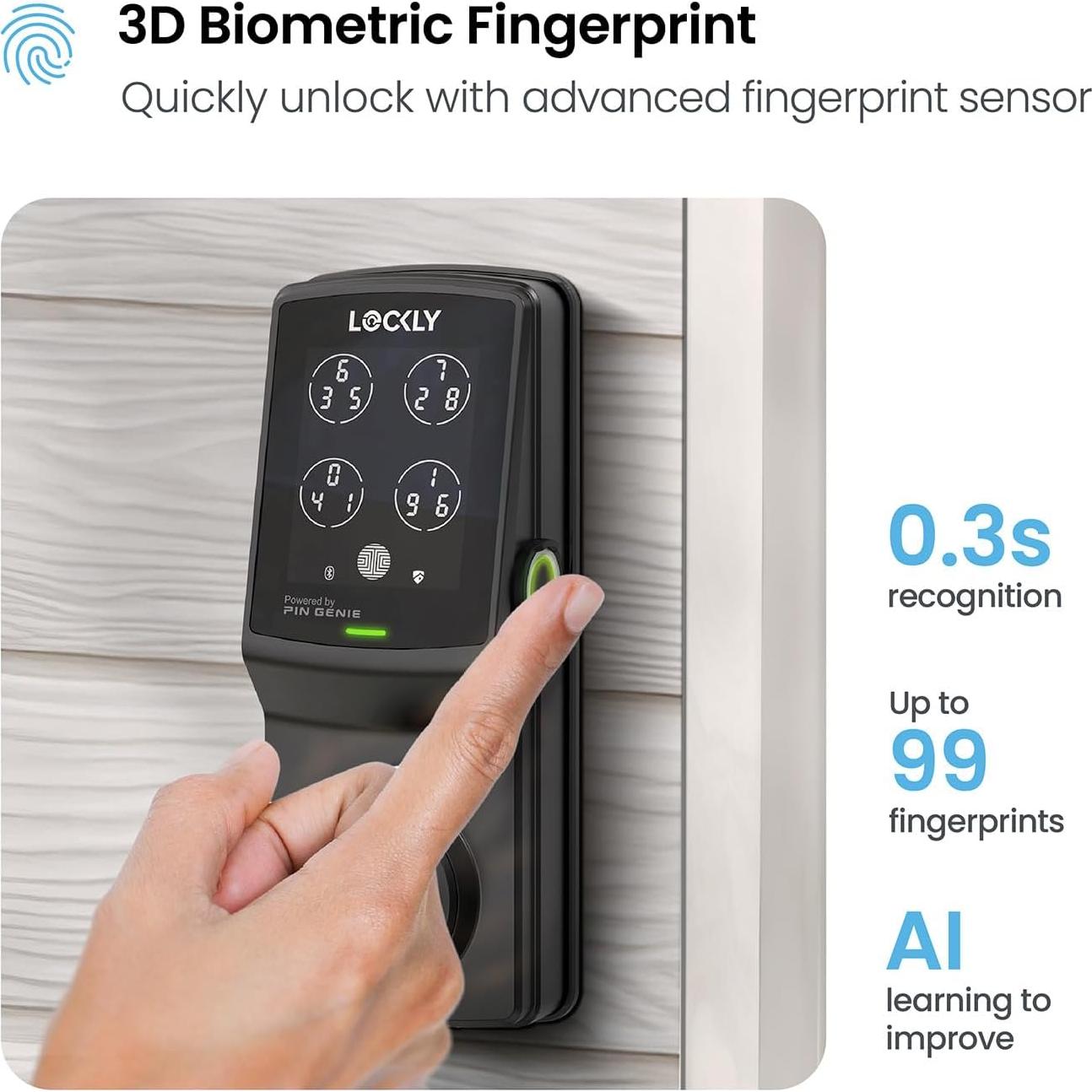 Cerradura Inteligente Lockly Secure Plus Biométrica 3D