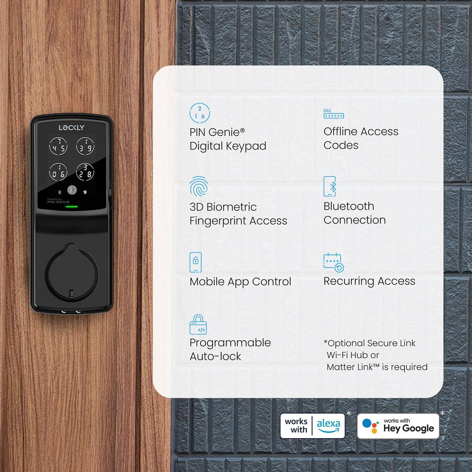 Cerradura Inteligente Lockly Secure Plus Biométrica 3D