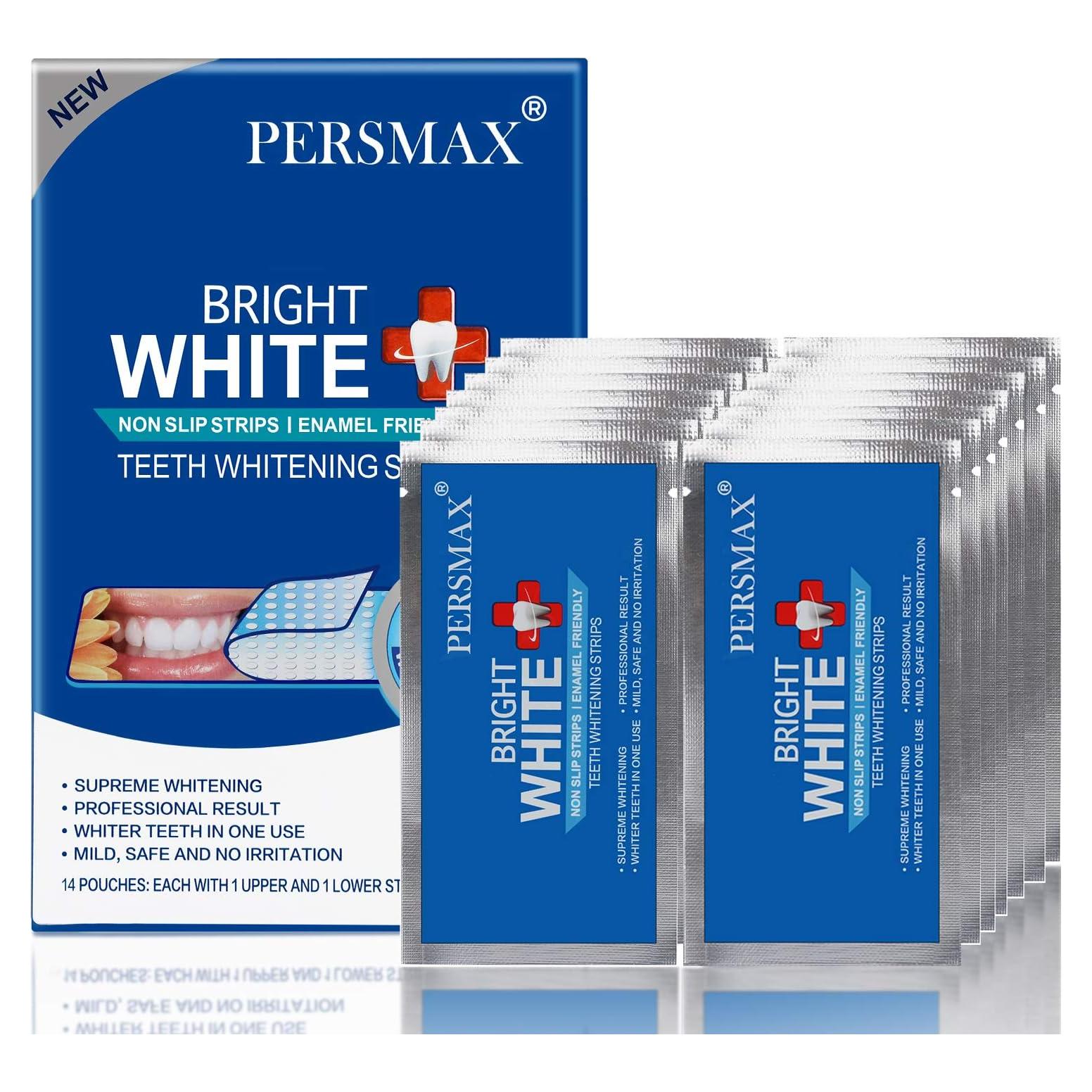 Tiras Blanqueadoras PERSMAX para Dientes Sensibles - Menta