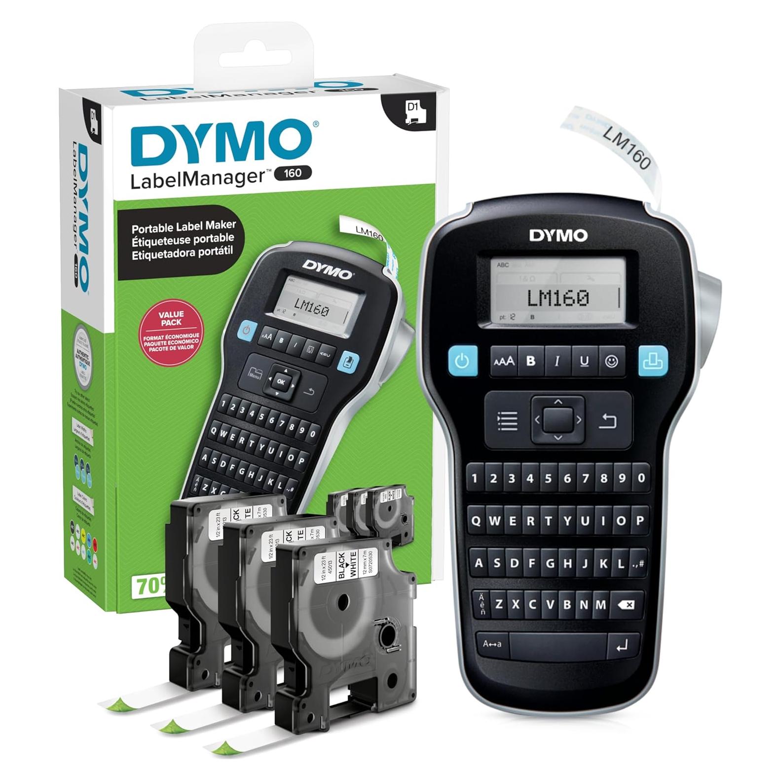 Etiquetadora Portátil DYMO LabelManager 160 + 3 Cintas D1