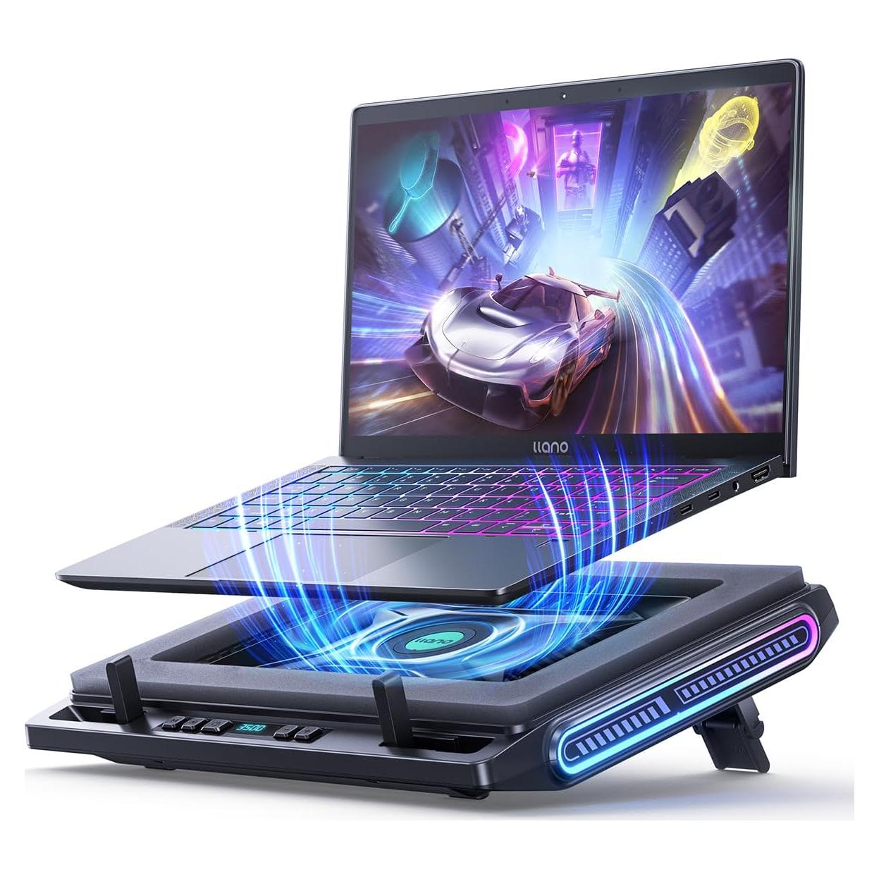 Pad de Enfriamiento Llano V10 para Laptop 13-17.3" RGB