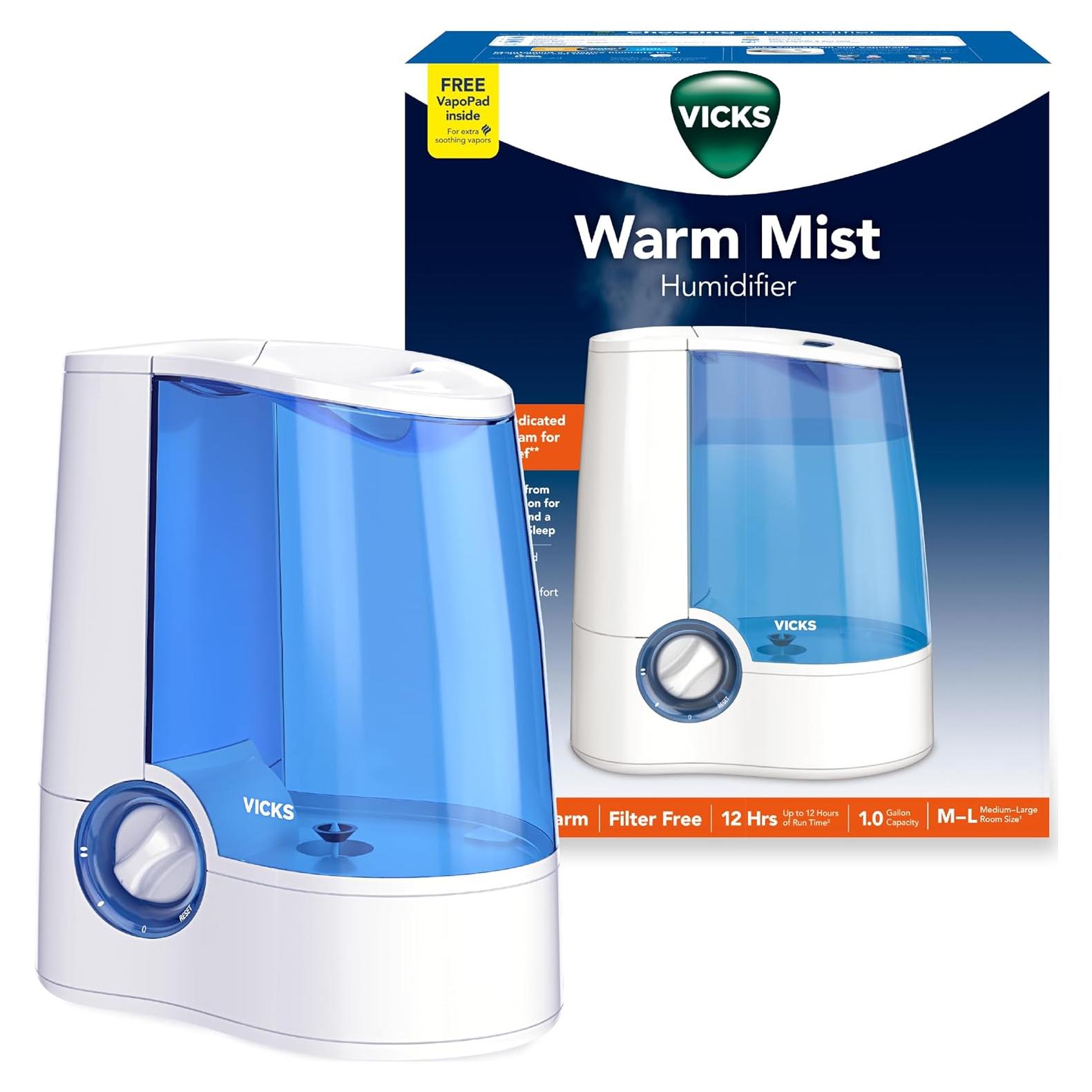 Humidificador de Vapor Cálido Vicks V745 - 1.2 Galones