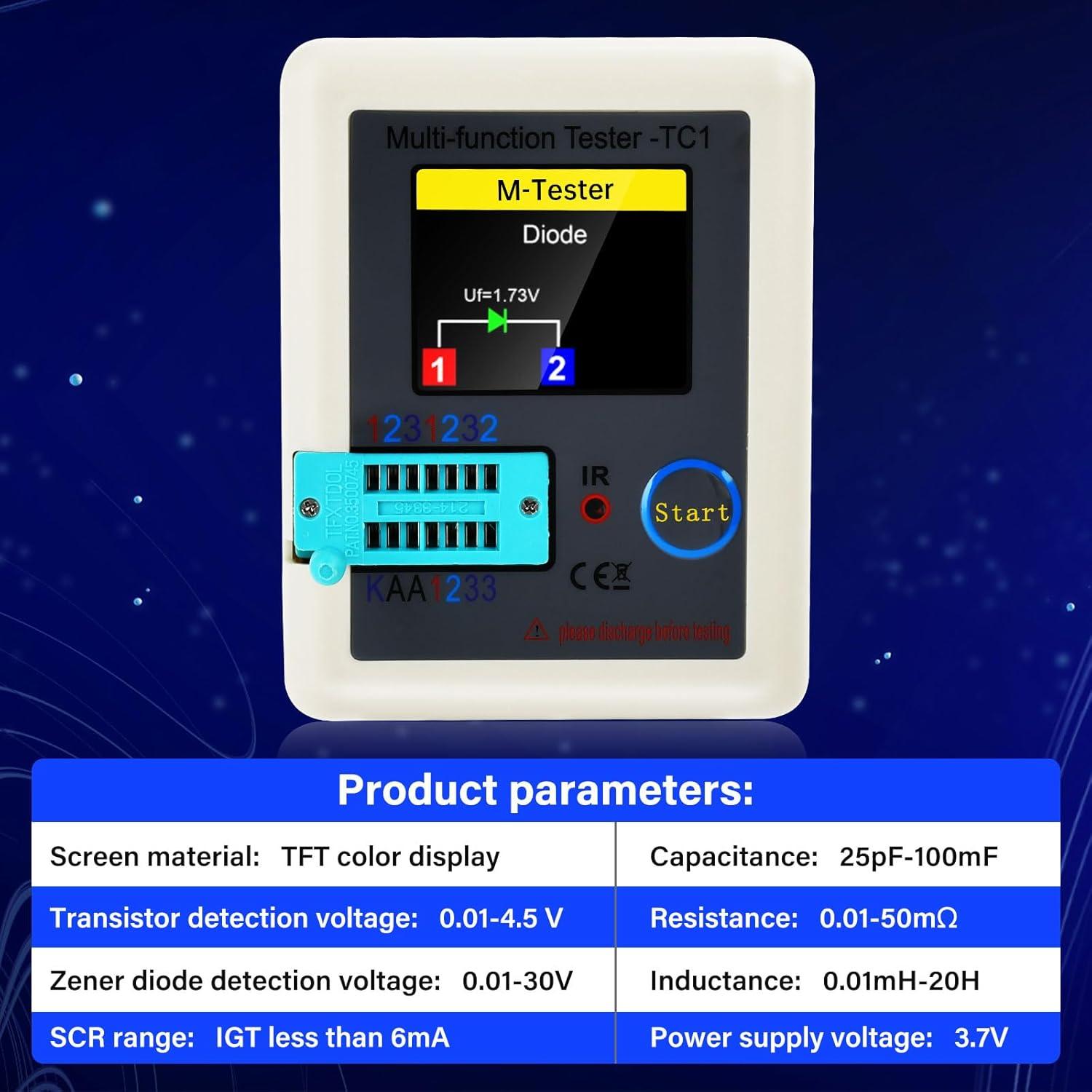 Probador de Transistores FORIOT LCR-TC1 Multifuncional
