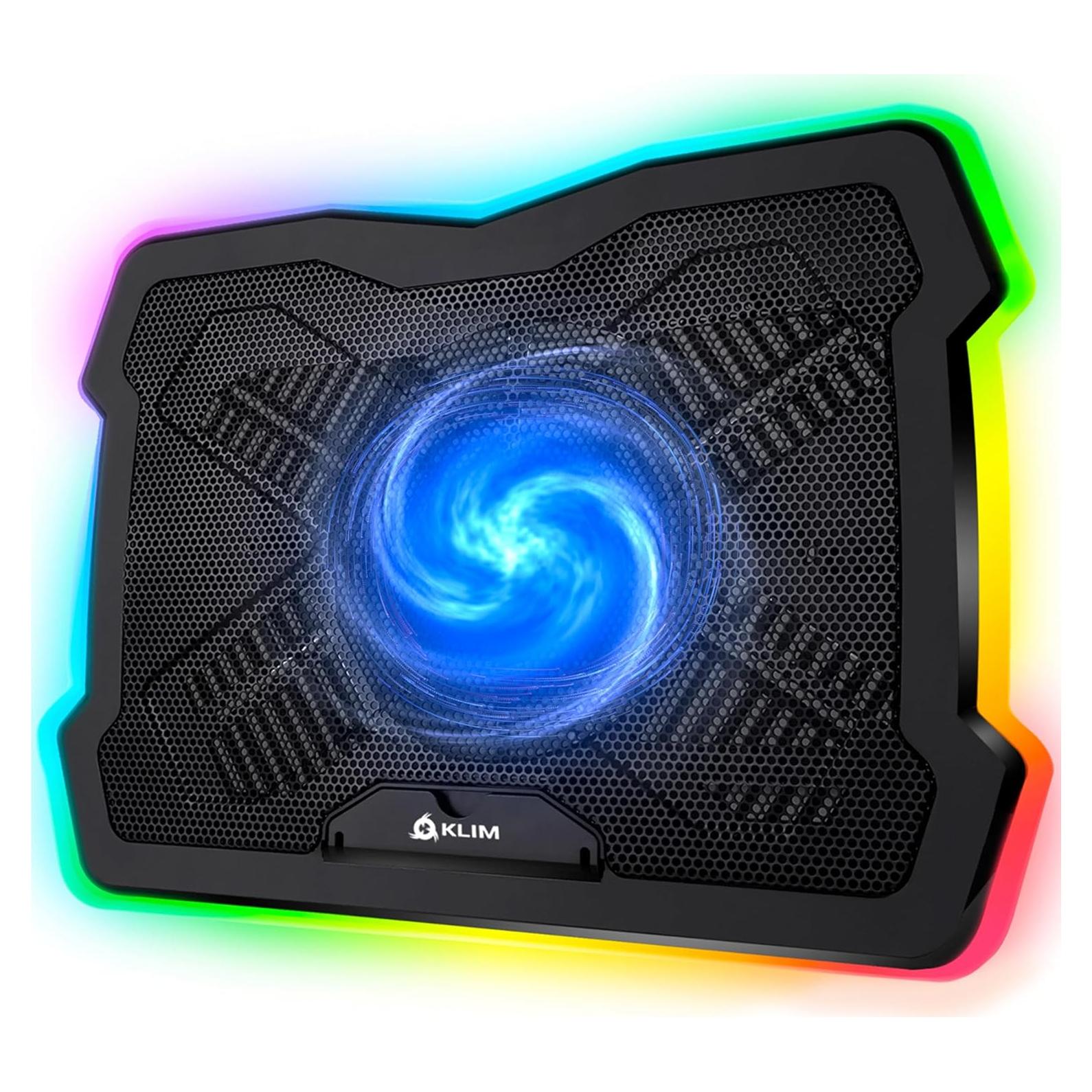 KLIM Ultimate - Almohadilla Enfriamiento Laptop RGB 43 cm