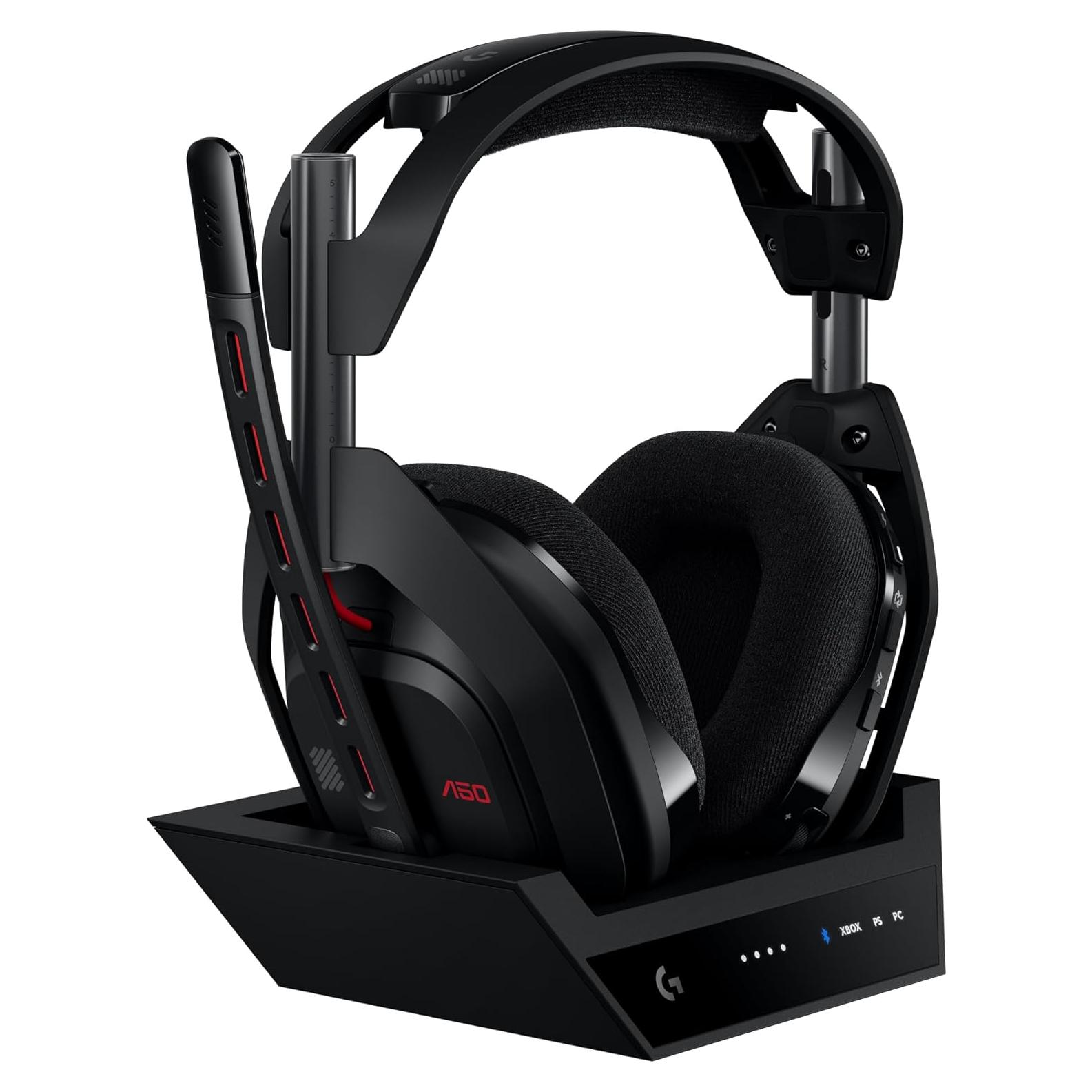 Auriculares Inalámbricos Logitech A50 + Estación Base - Negro