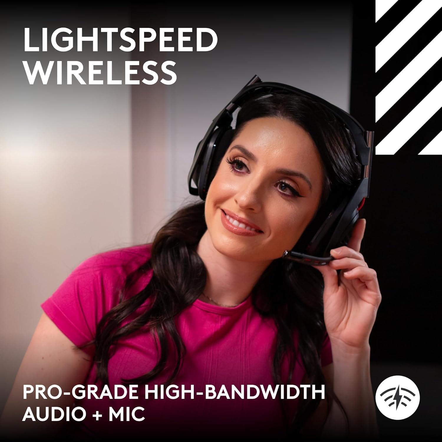 Auriculares Inalámbricos Logitech A50 + Estación Base - Negro