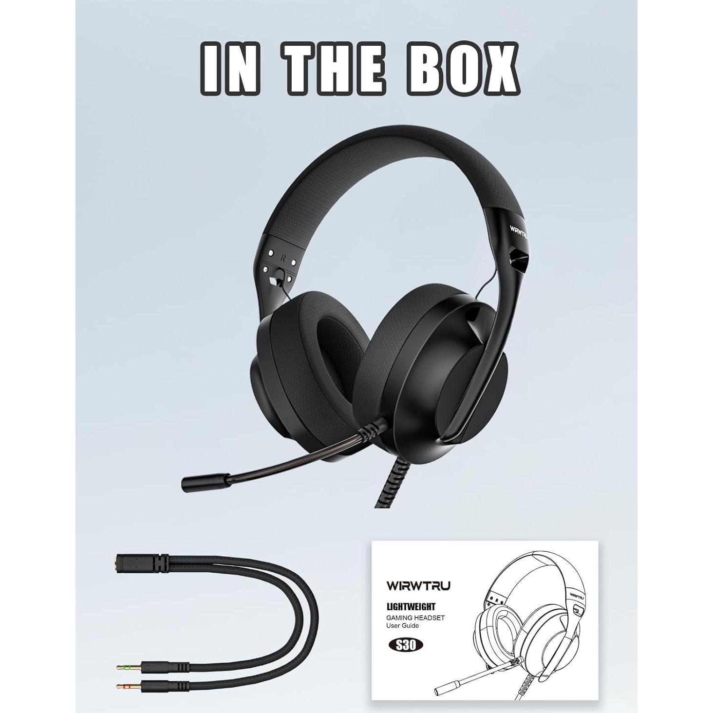 Auriculares Gaming S30 WIRWTRU con Micrófono Cancelación Ruido