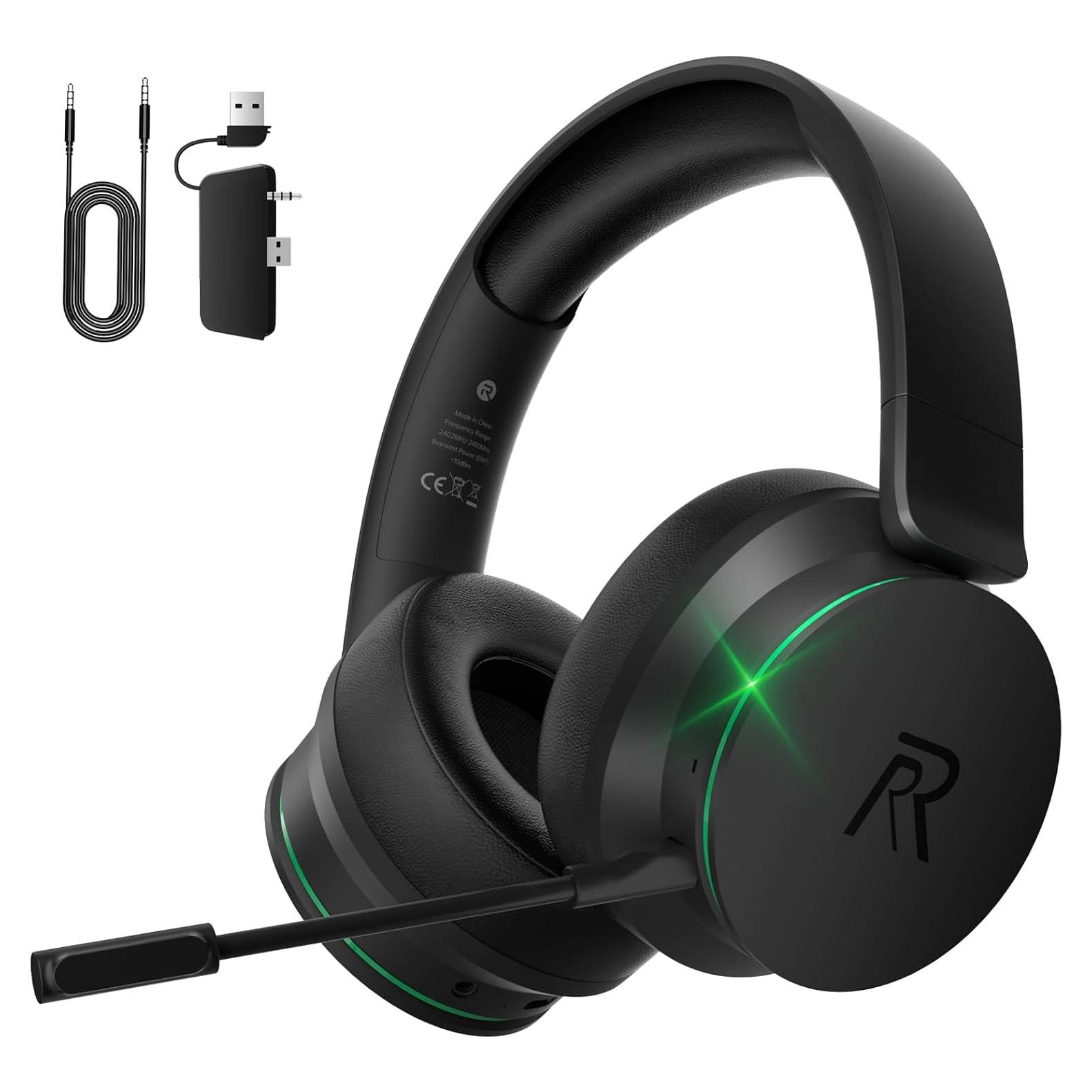 Auriculares Gaming Inalámbricos RYR Captain 200 - Negro Verde