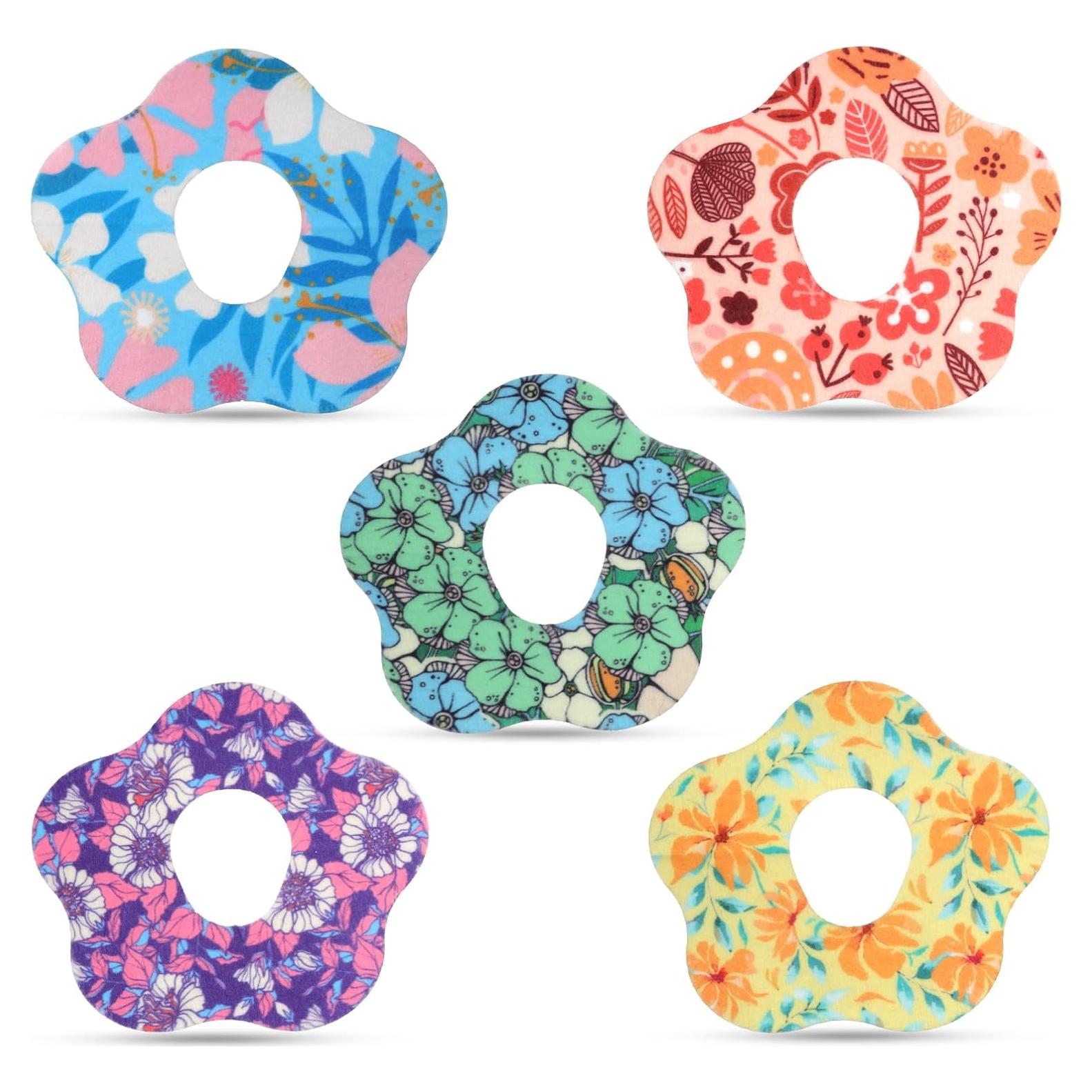 25 Parches Adhesivos Dexcom G7 Impermeables Diseño Floral