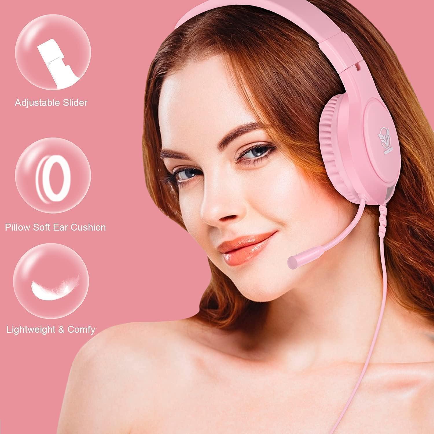 Auriculares Gaming Rosa MASACEGON H-10 Sonido Surround 3.5mm